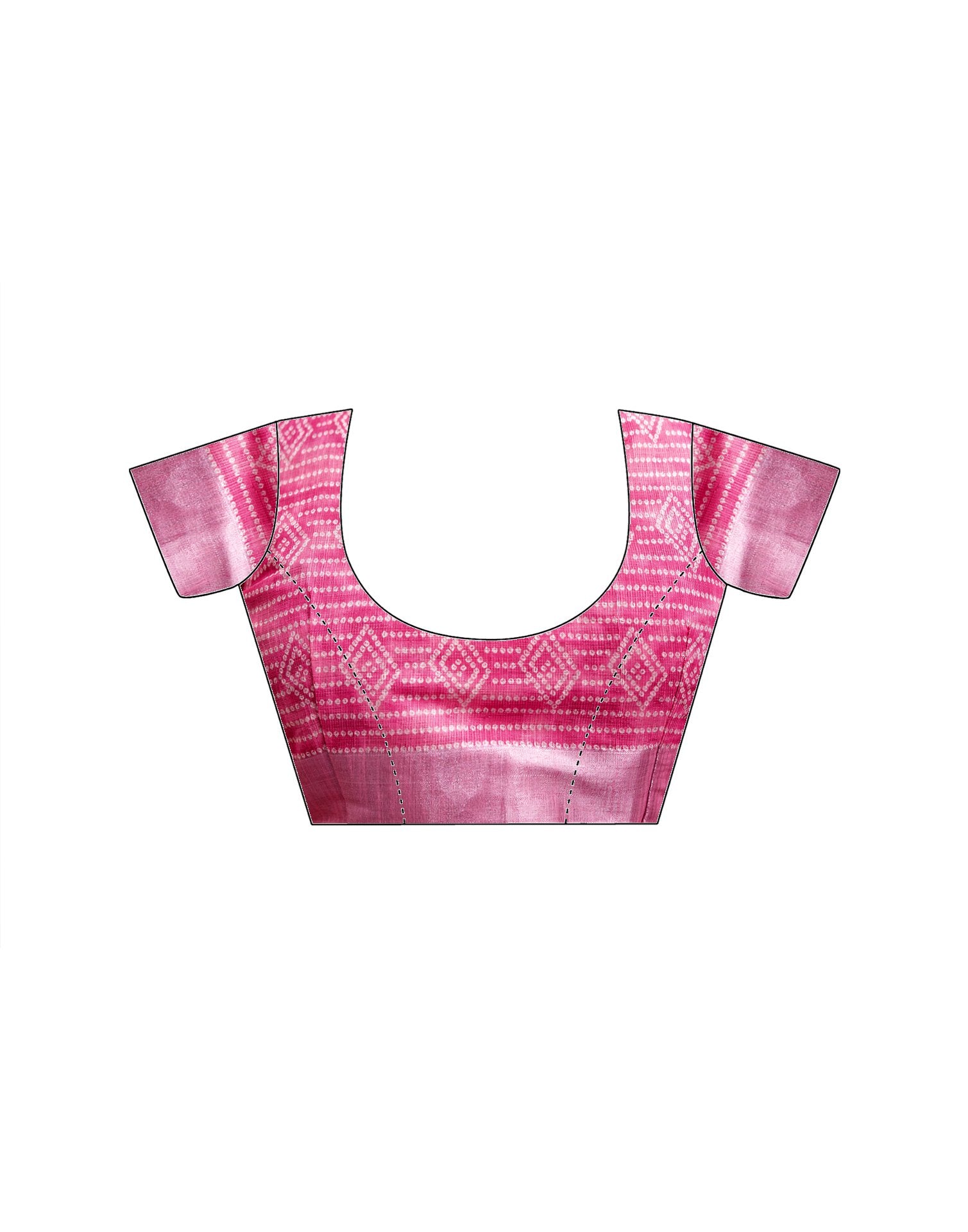 Pink Linen Bandhani Printed Saree