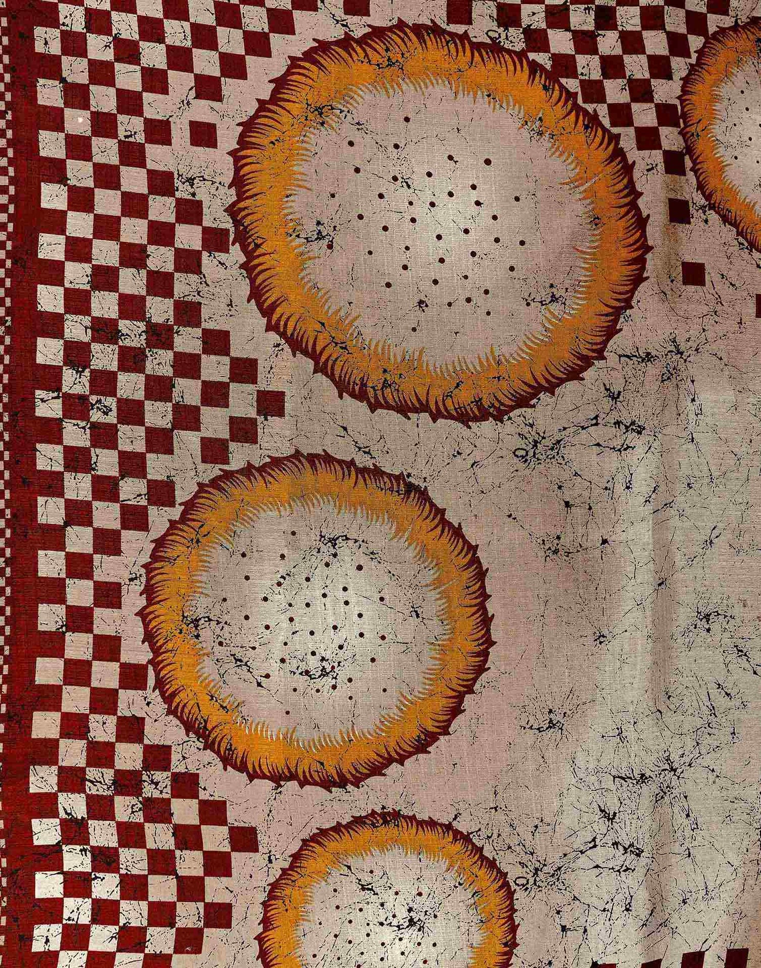 Beige Khadi Printed Saree