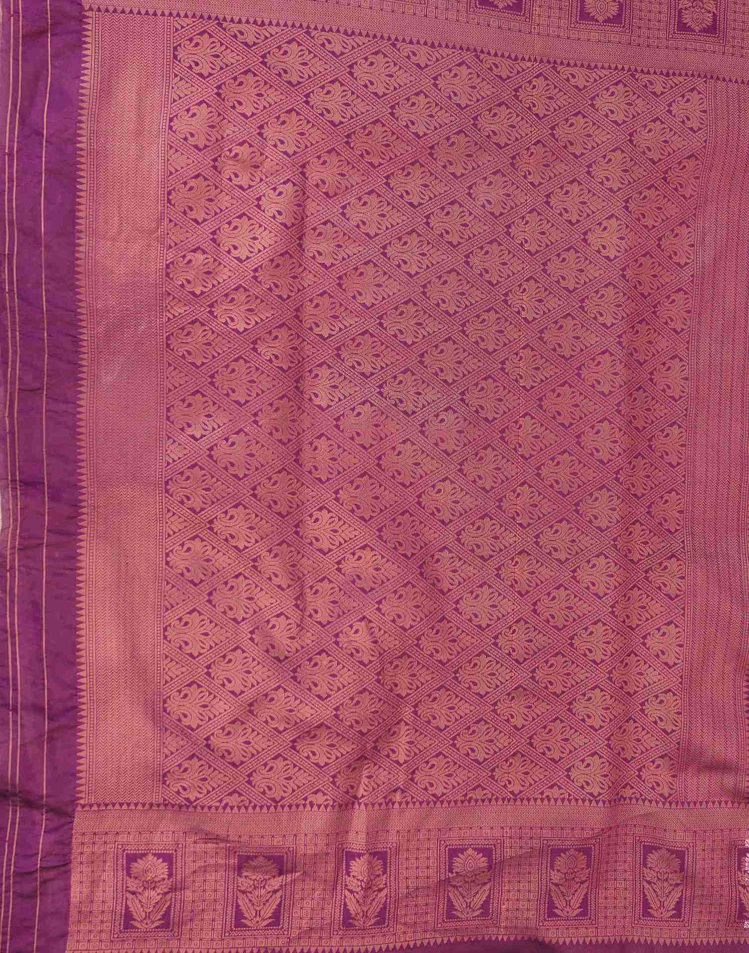 Mauve Silk Woven Kanjivaram Saree
