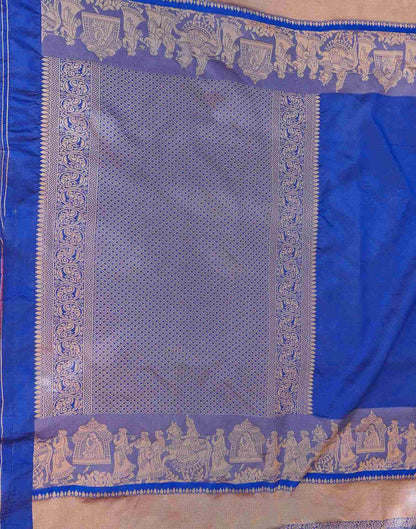 Royal Blue Silk Woven Kanjivaram Saree