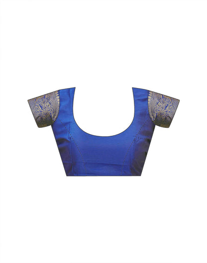 Royal Blue Silk Woven Kanjivaram Saree