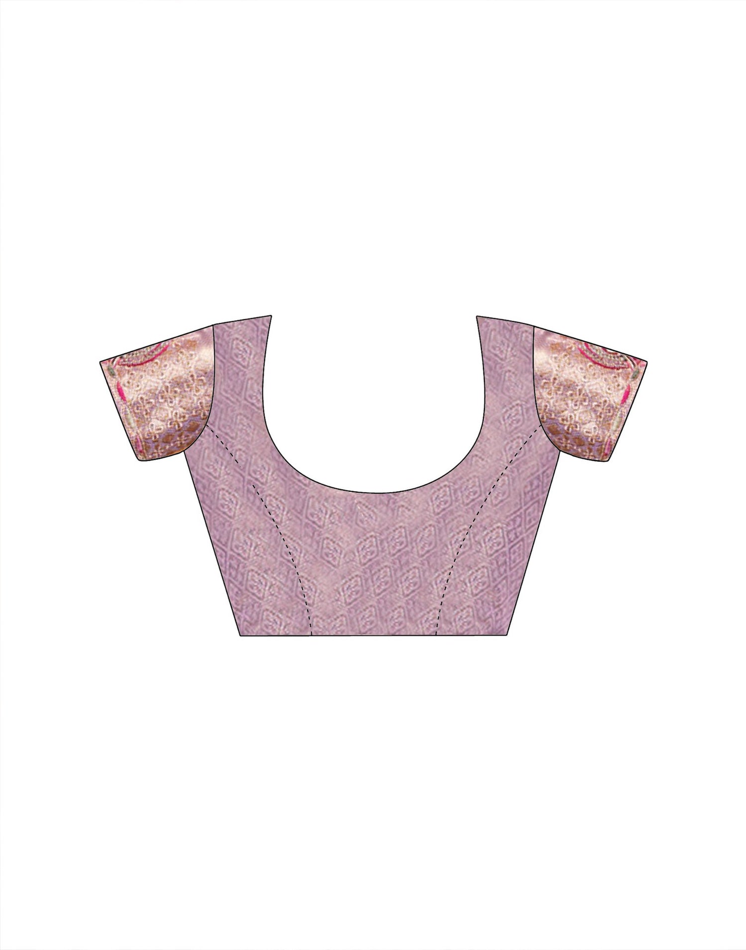 Lavender Silk Woven Embroidery Stone Work Embellished Saree