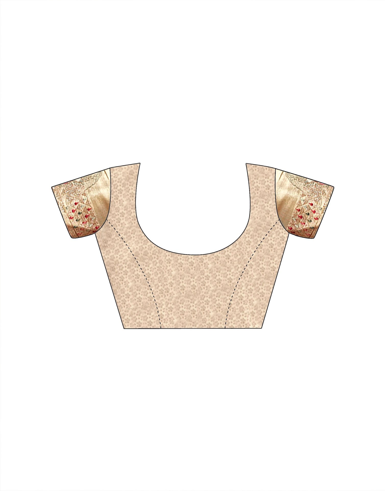 Beige Silk Woven Embroidery Stone Work Embellished Saree