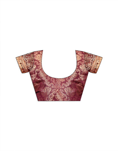 Purple Silk Woven Banarasi Saree