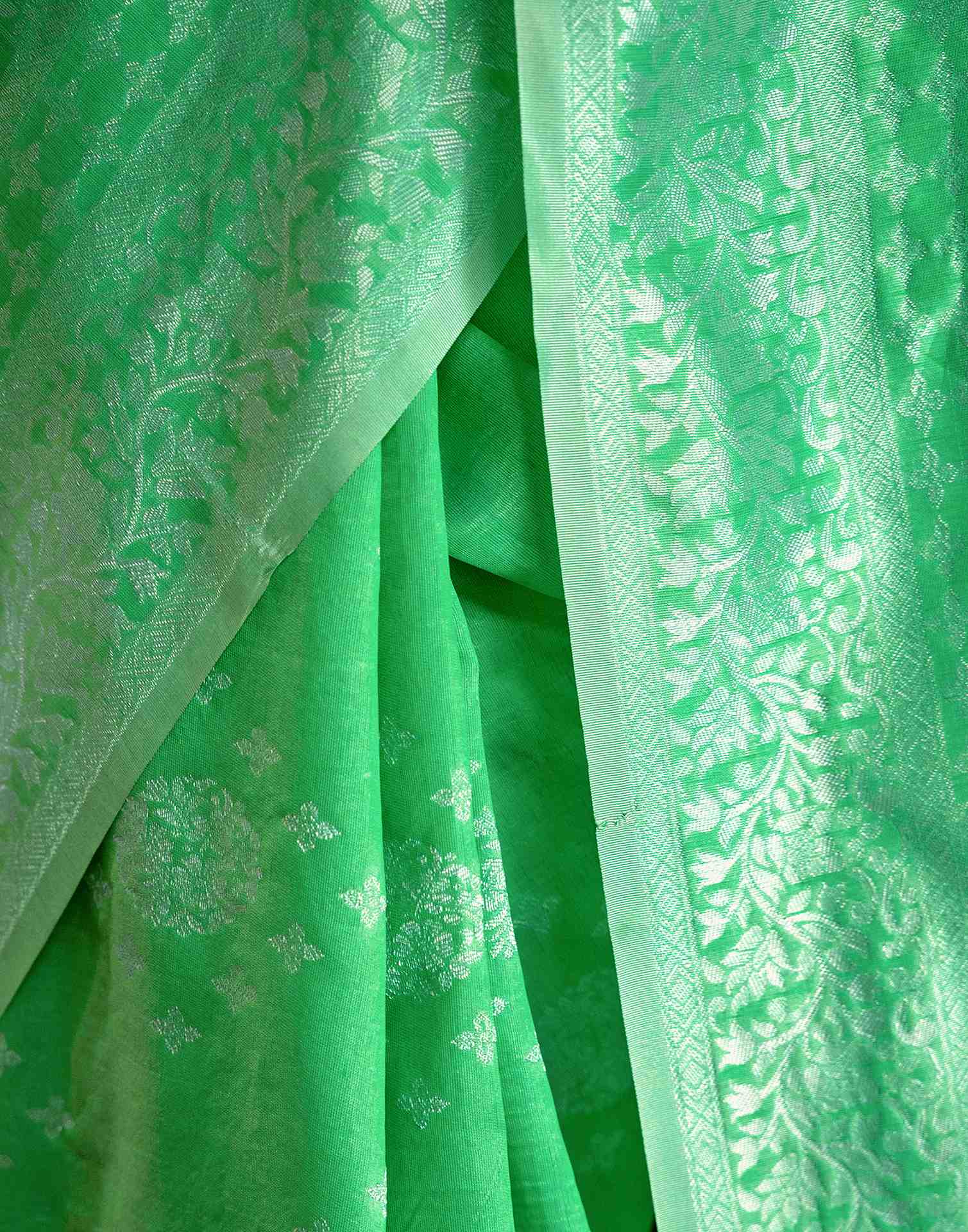 Light Green Silk Woven Banarasi Saree