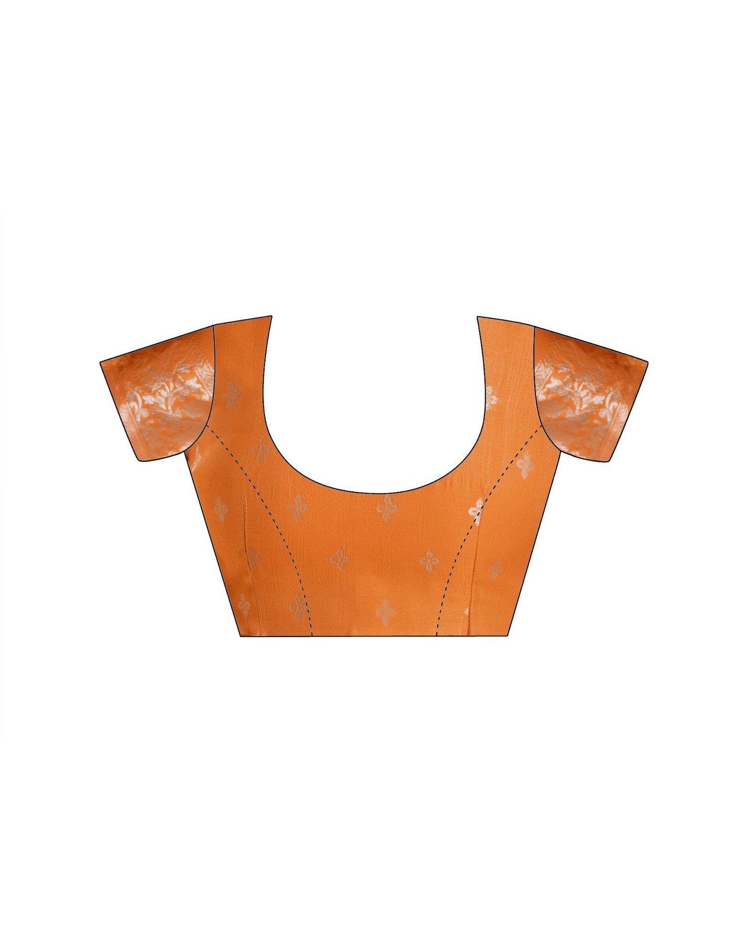 Orange Silk Woven Banarasi Saree