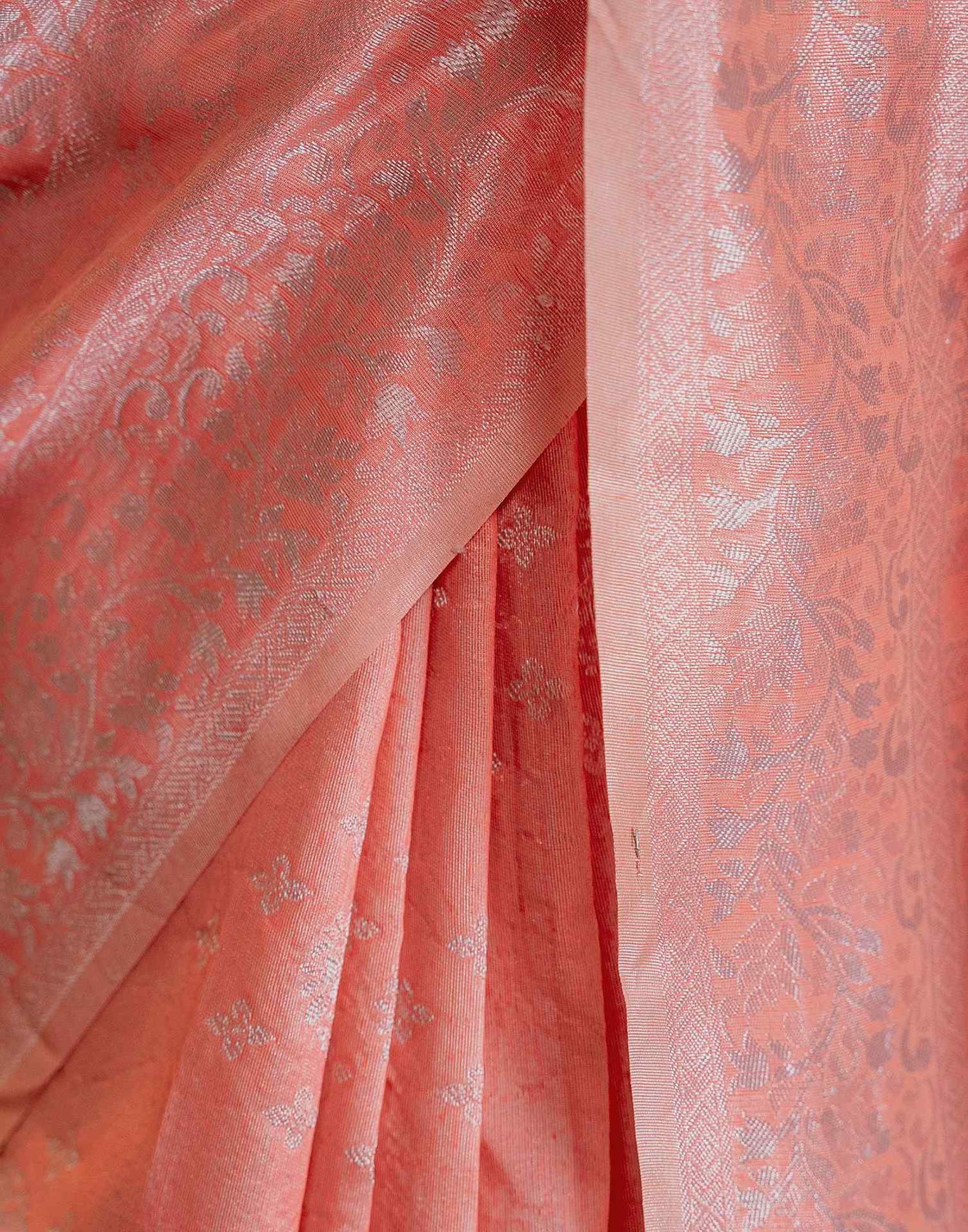 Rose Pink Silk Woven Banarasi Saree