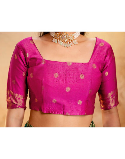 Green Silk Woven Banarasi Saree