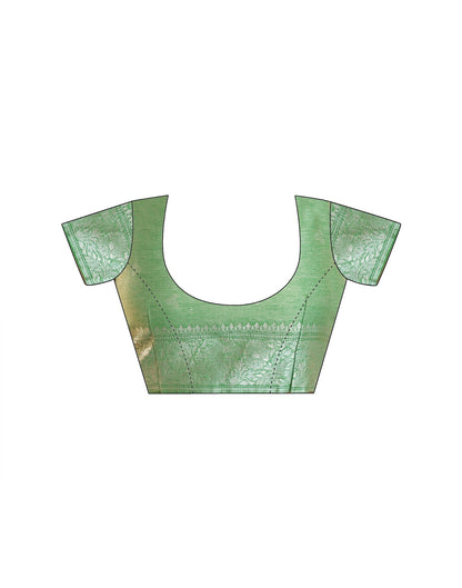 Mint Green Silk Woven Banarasi Saree
