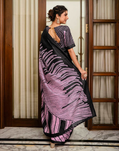 Light Pink Khadi Printed Saree