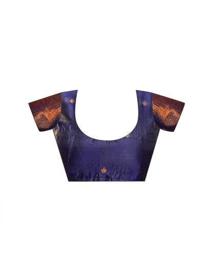 Teal Green Silk Woven Kanjivaram Saree