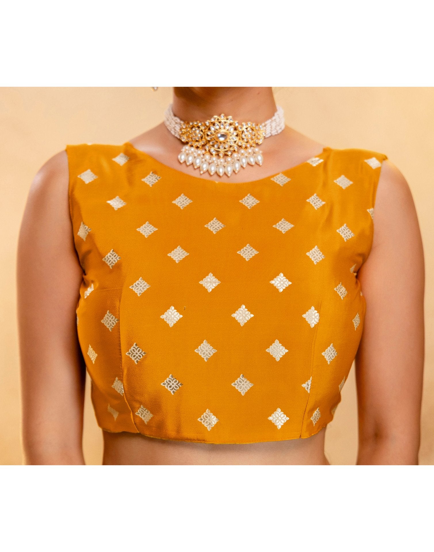 Beige Crepe Silk Foil Printed Saree