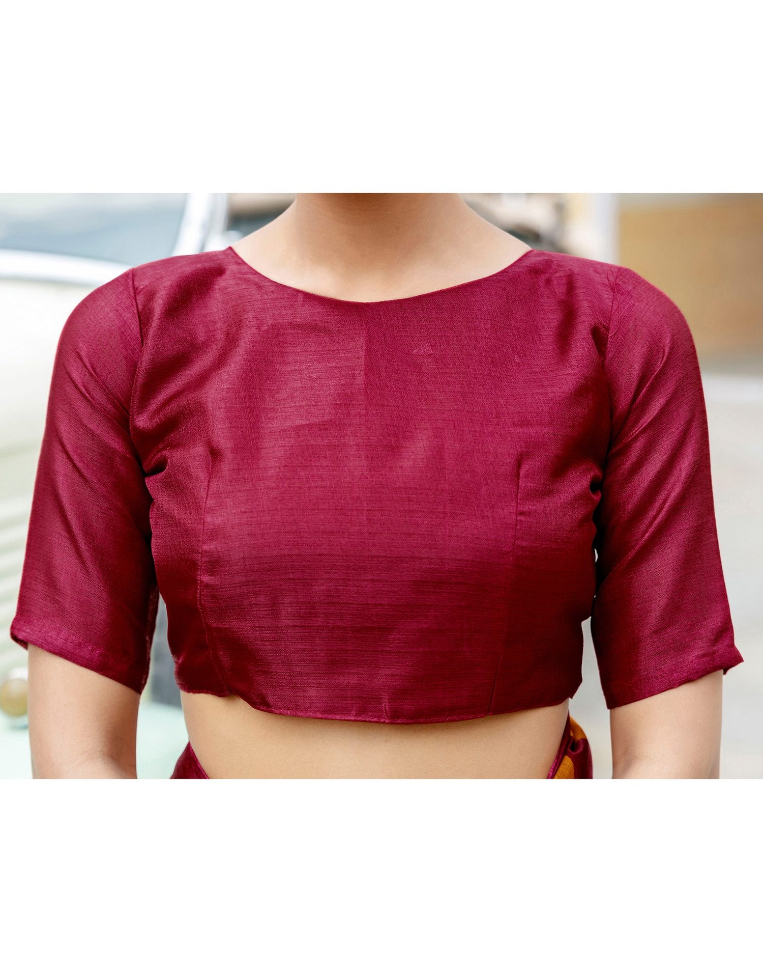 Maroon Khadi Polka Dot Printed Saree