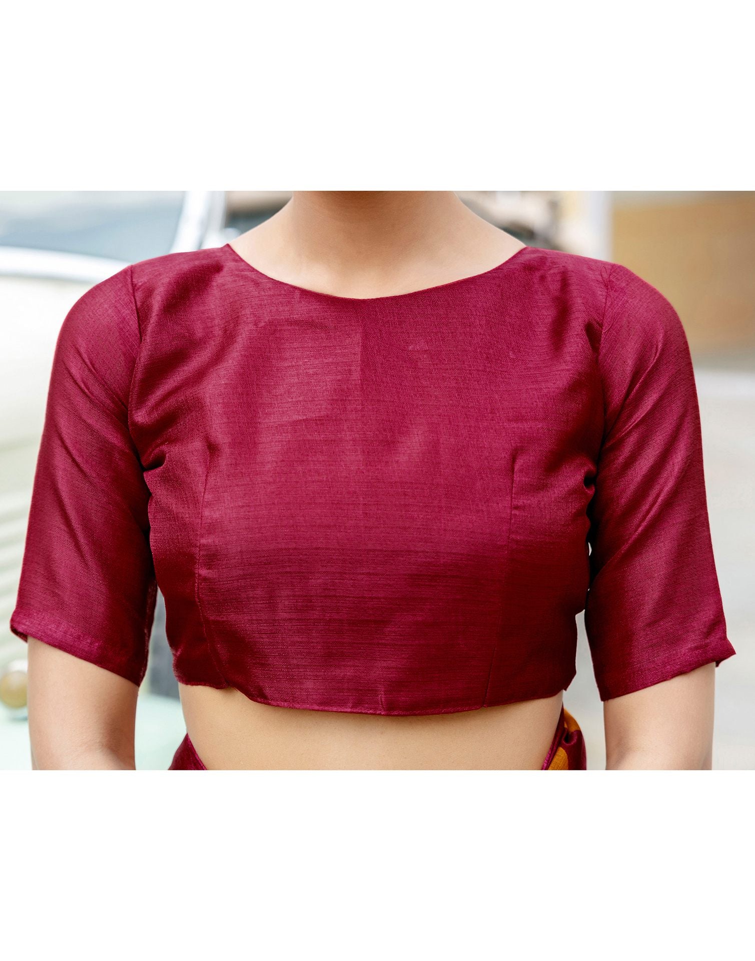 Maroon Khadi Polka Dot Printed Saree