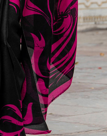 Black Khadi Printed Saree