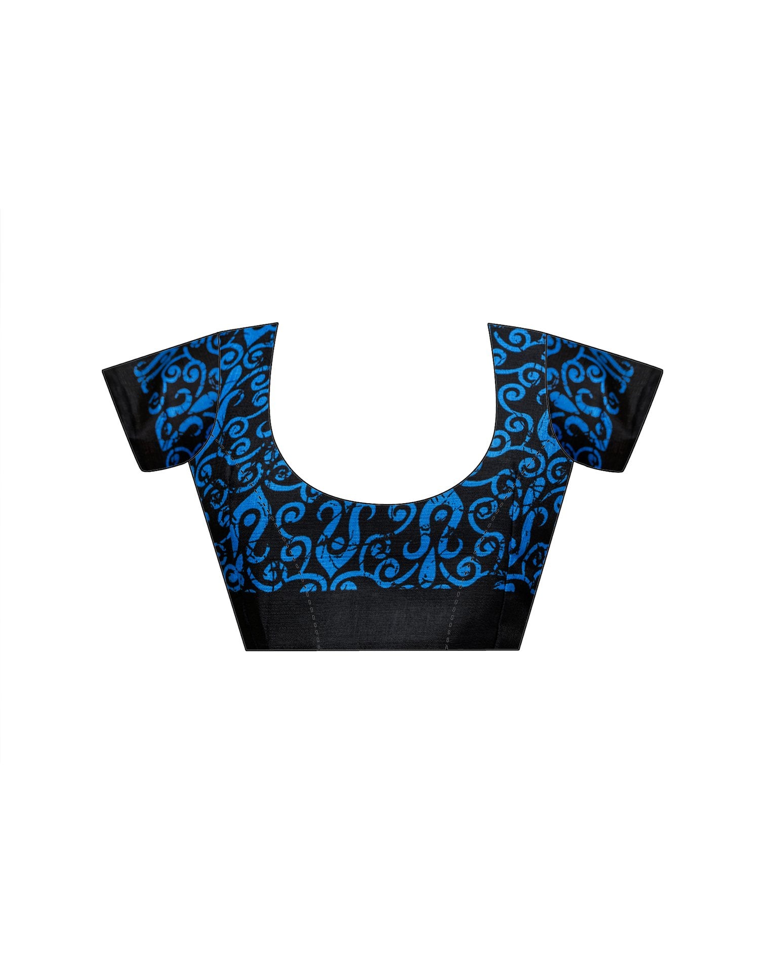 Blue Khadi Abstract Printed Saree