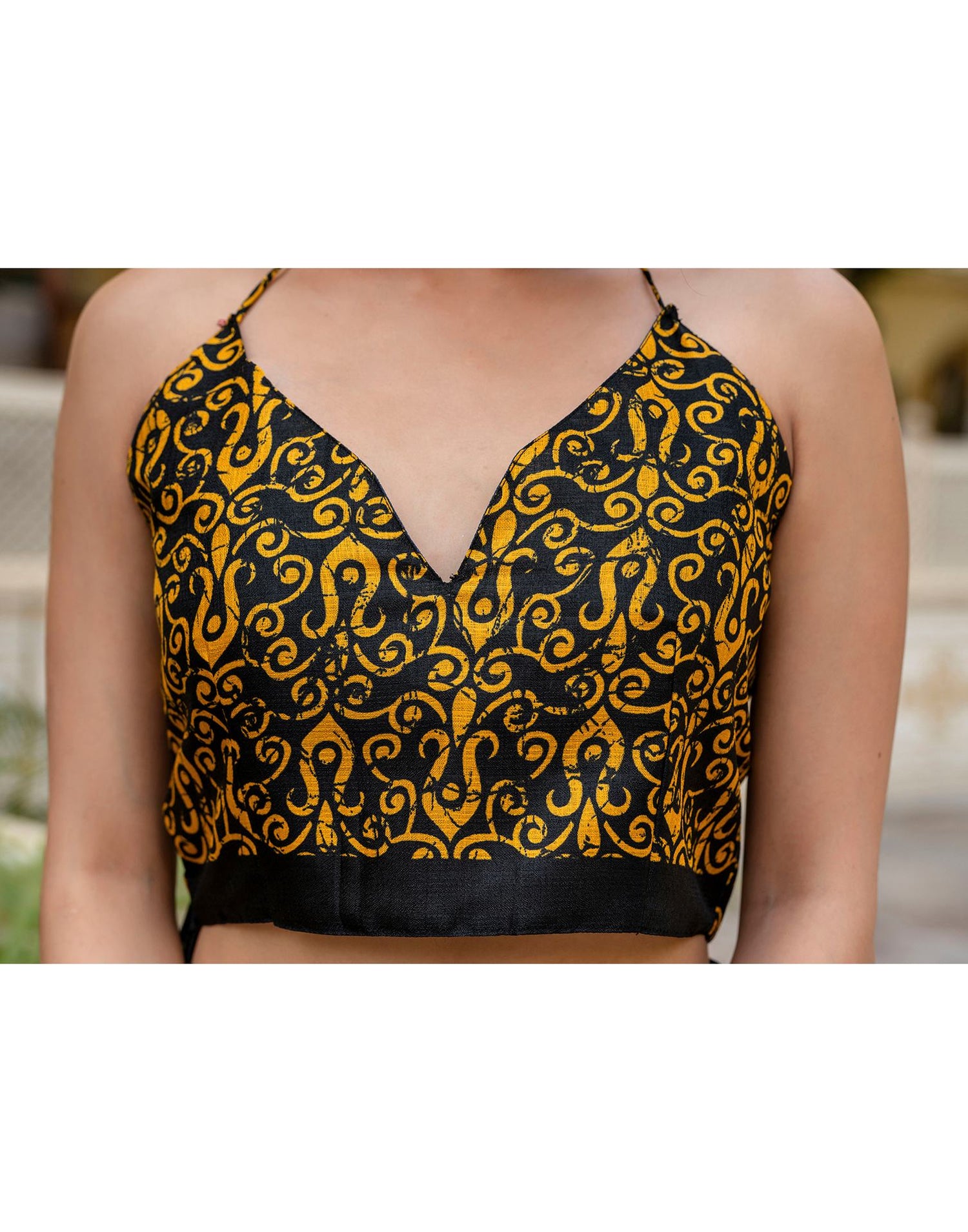 Yellow Khadi Abstract Printed Saree
