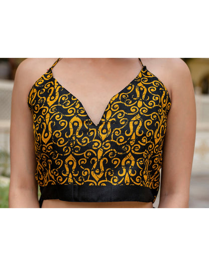 Yellow Khadi Abstract Printed Saree