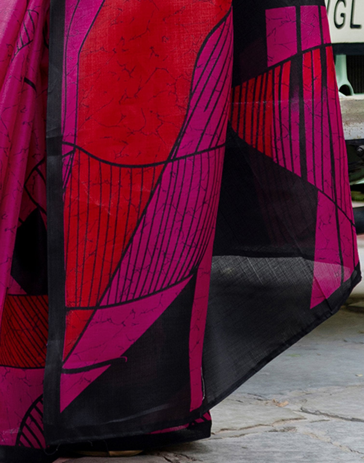 Pink Khadi Printed Saree
