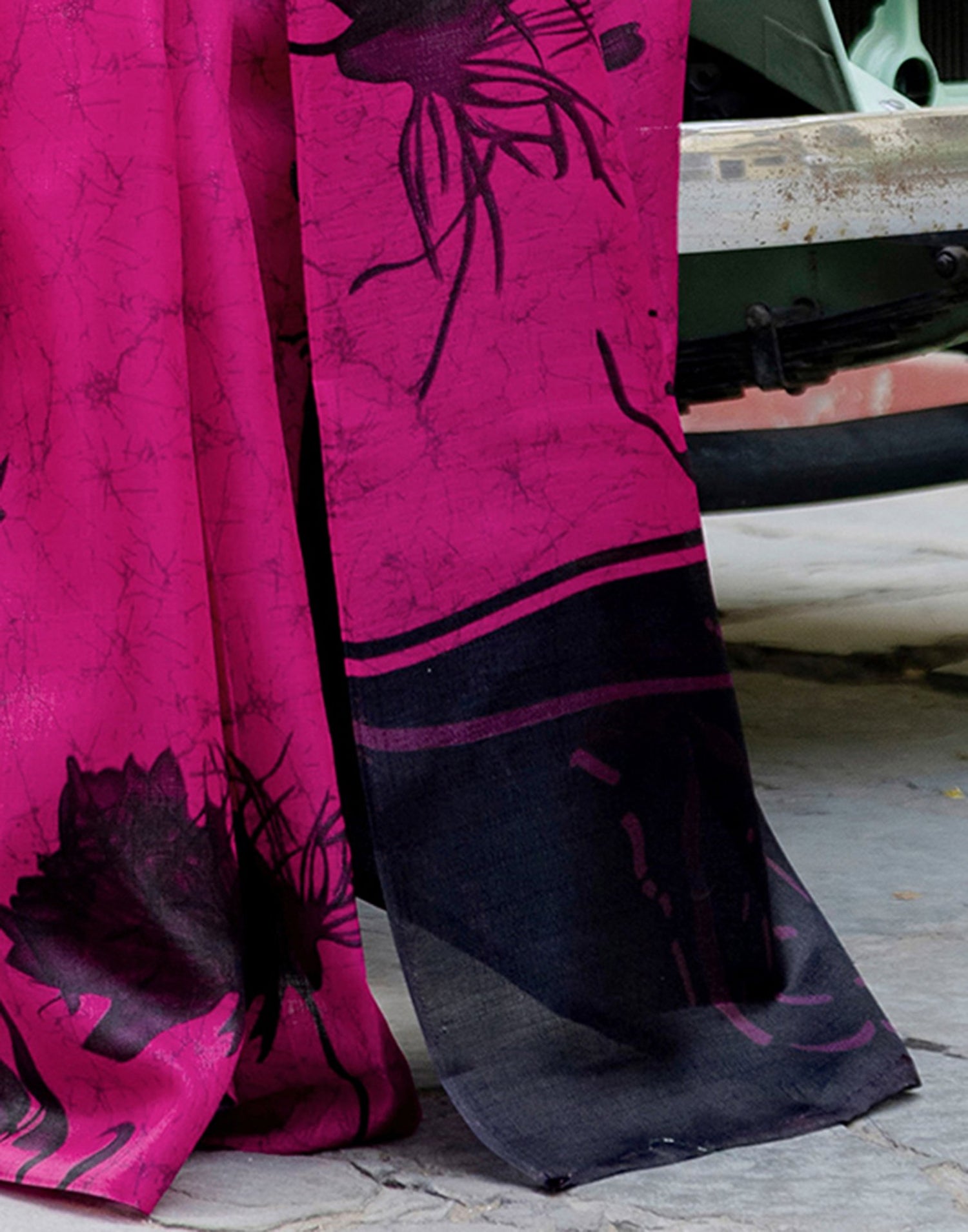 Pink Khadi Printed Saree