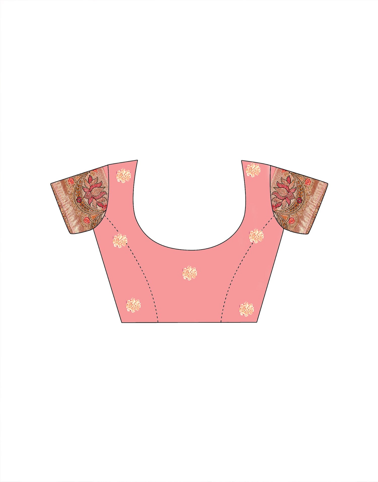 Light Pink Silk Woven Embroidery Stone Work Banarasi Saree