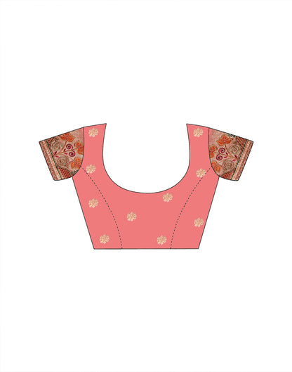 Light Pink Silk Woven Embroidery Stone Work Banarasi Saree