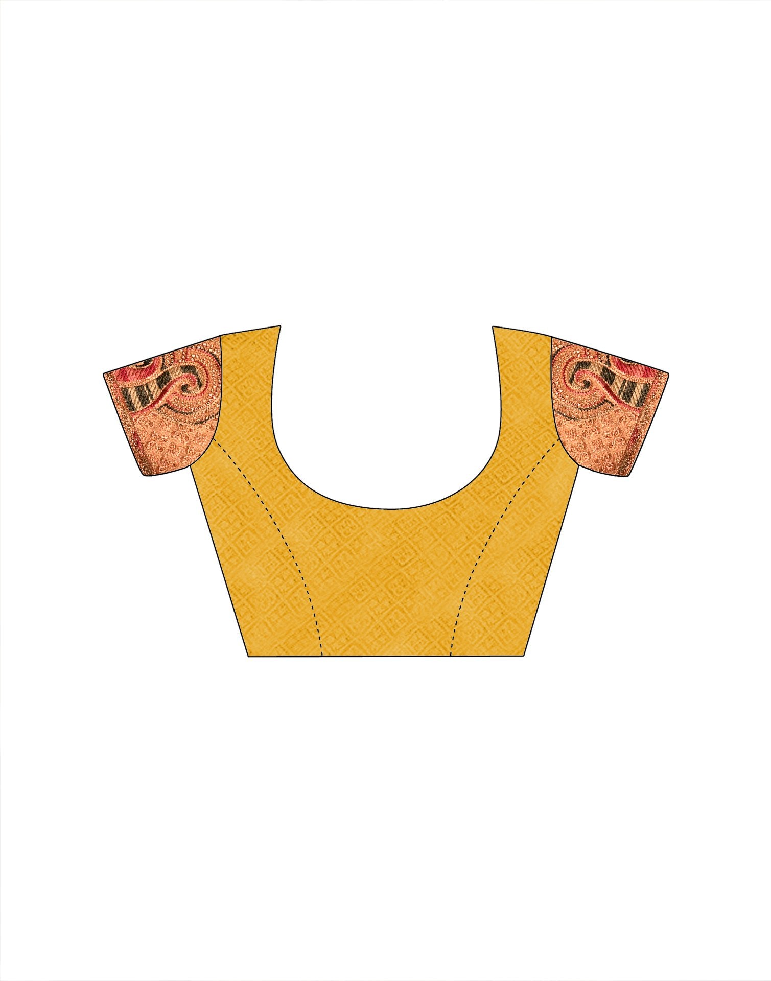 Yellow Silk Woven Embroidery Stone Work Banarasi Saree