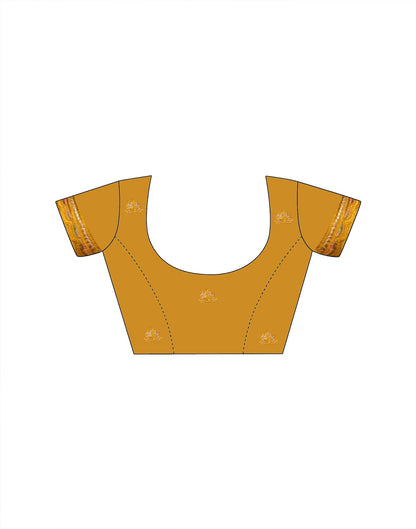 Mustard Shimmer Silk Stone Work Embroidery Saree