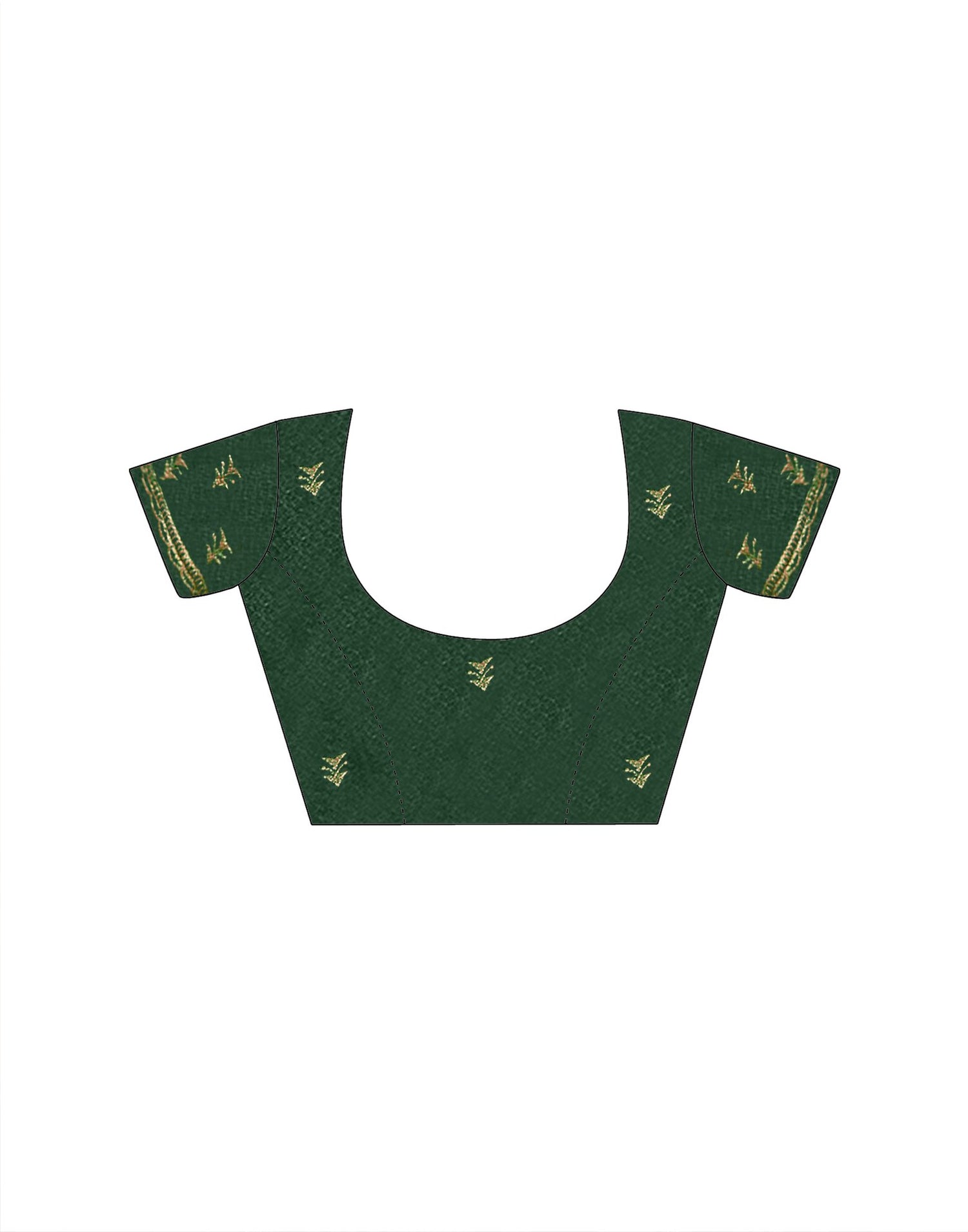 Green Vichitra Silk Stone Work Embroidery Saree