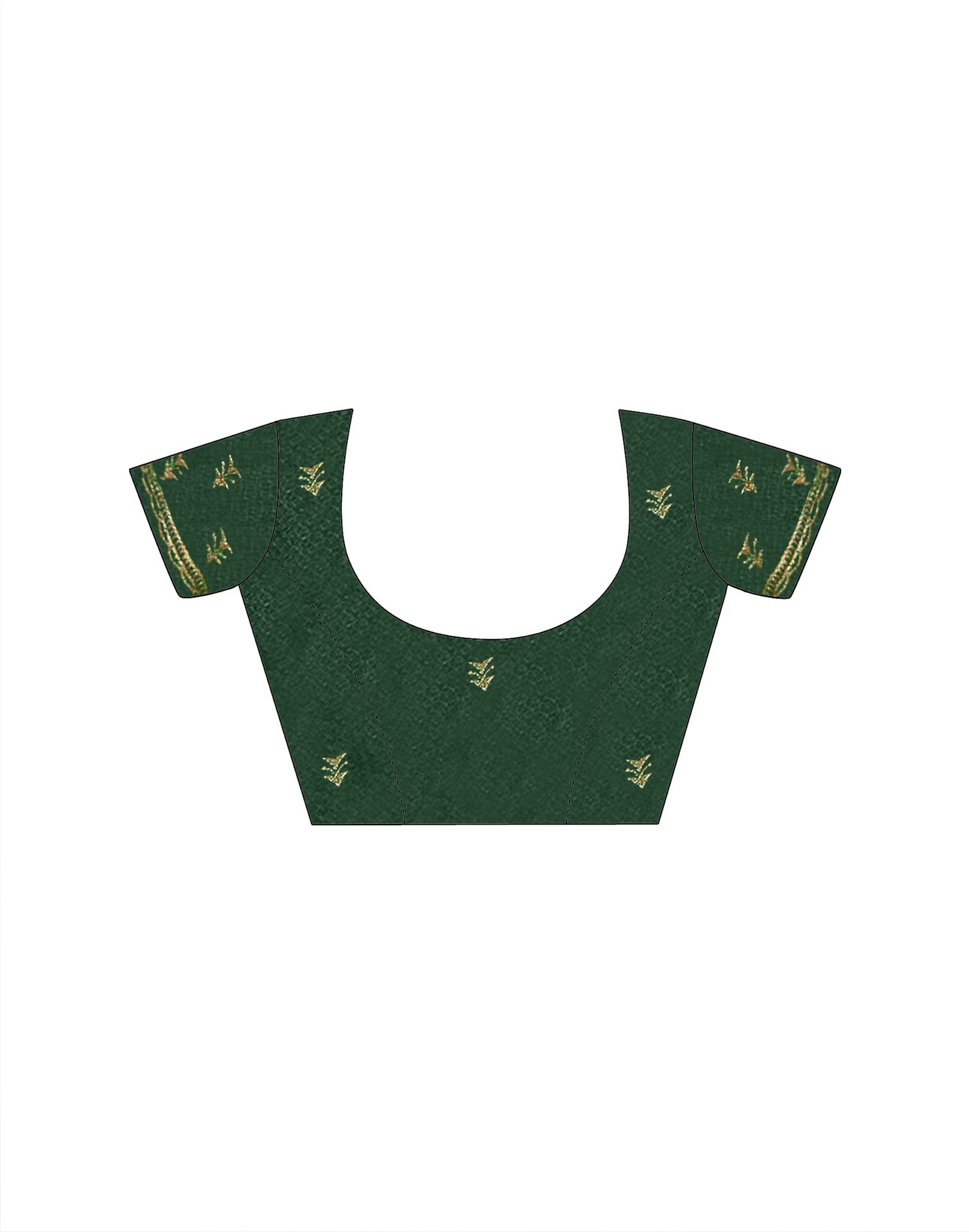 Green Vichitra Silk Stone Work Embroidery Saree
