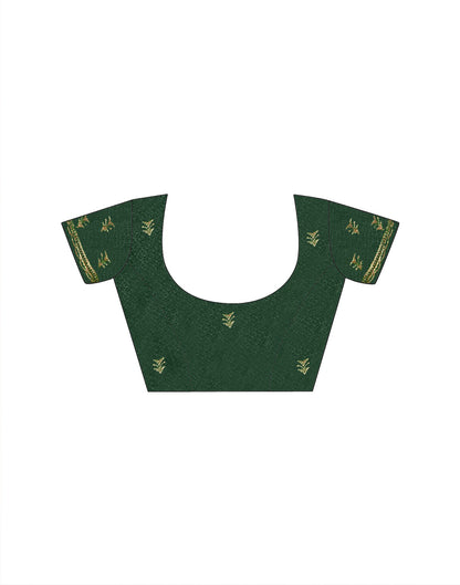 Green Vichitra Silk Stone Work Embroidery Saree