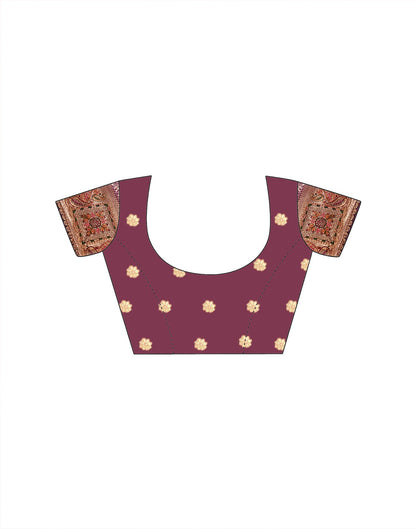 Dusty Purple Silk Woven Embroidery Stone Work Banarasi Saree