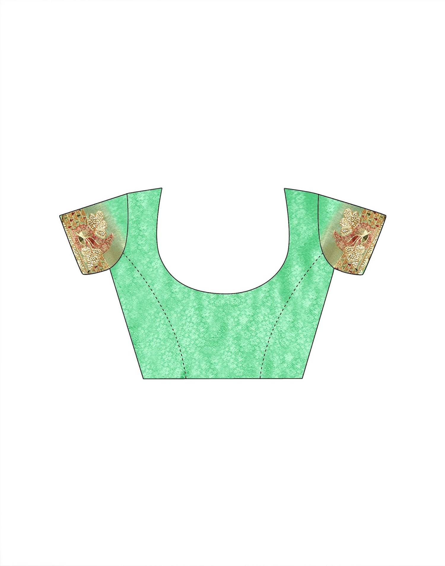 Mint Green Silk Woven Embroidery Stone Work Banarasi Saree