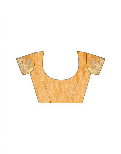 Light Yellow Silk Woven Embroidery Stone Work Banarasi Saree