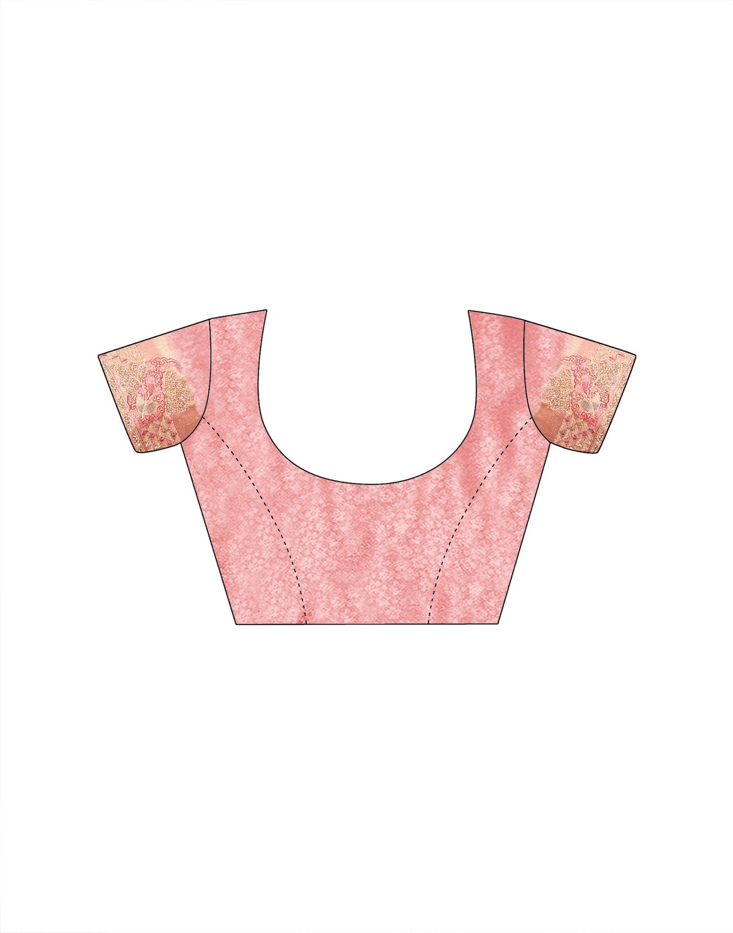 Coral Pink Silk Woven Embroidery Stone Work Banarasi Saree