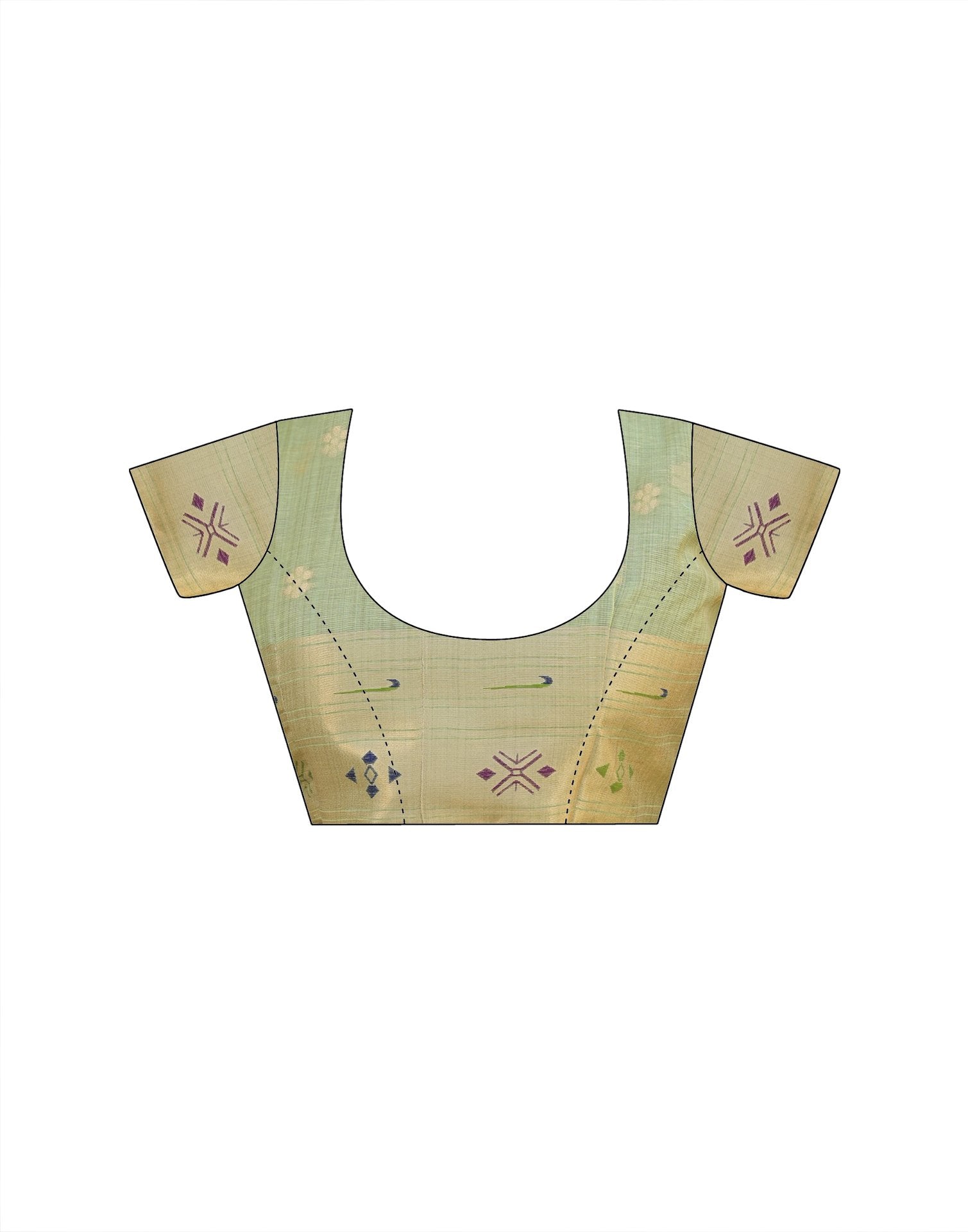 Pista Green Cotton Woven Paithani Saree