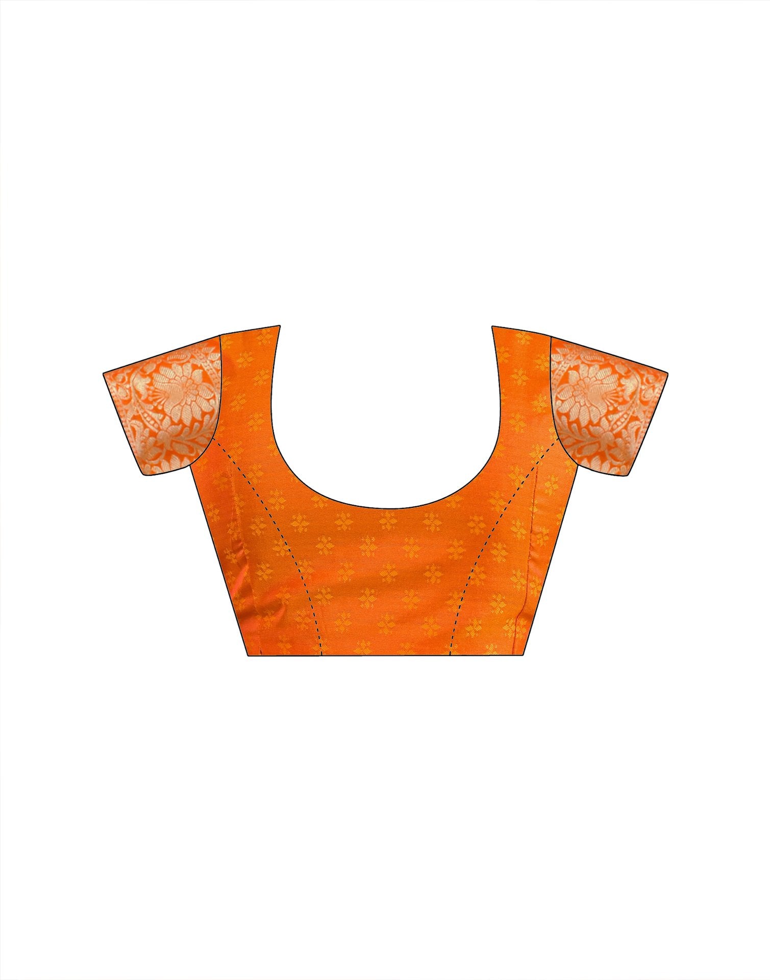Orange Silk Woven Banarasi Saree