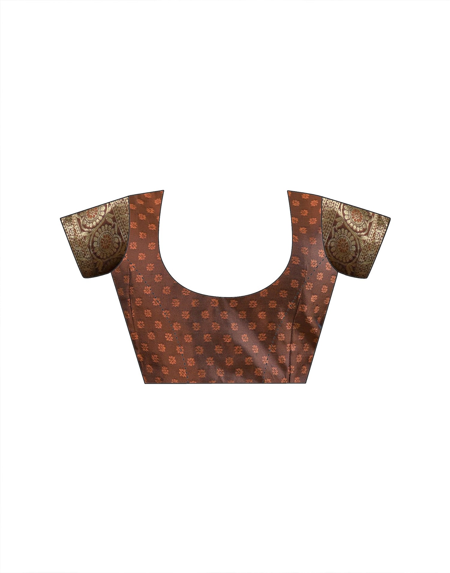 Brown Silk Woven Banarasi Saree