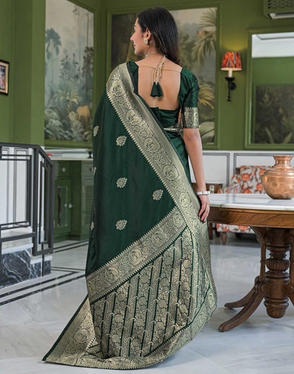 Green Silk Woven Banarasi Saree