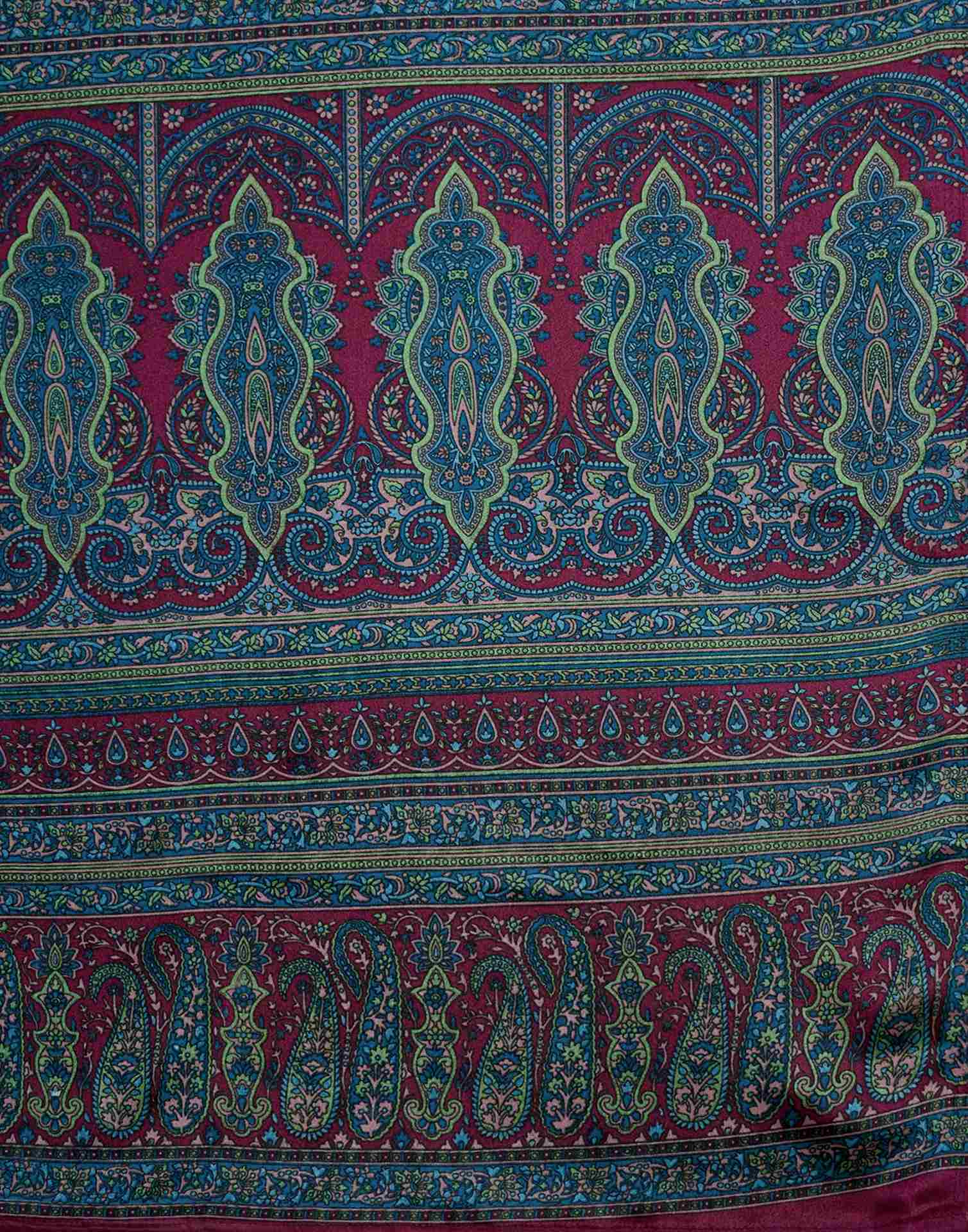 Mauve Crepe Silk Printed Saree