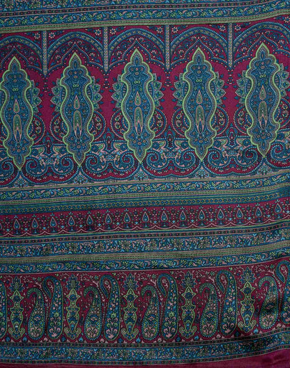 Mauve Crepe Silk Printed Saree
