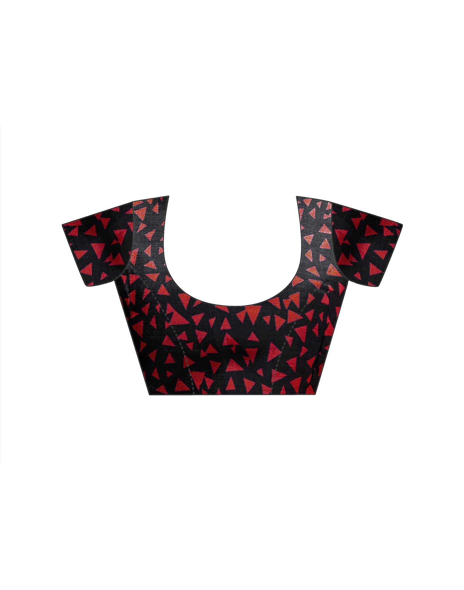 Red Khadi Printed Saree