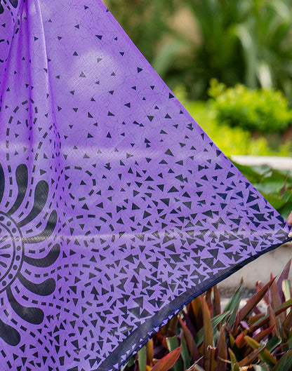 Levender Khadi Printed Saree