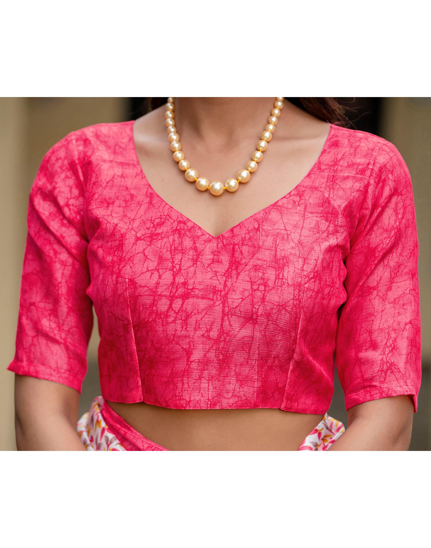 Off White Khadi Printed Saree