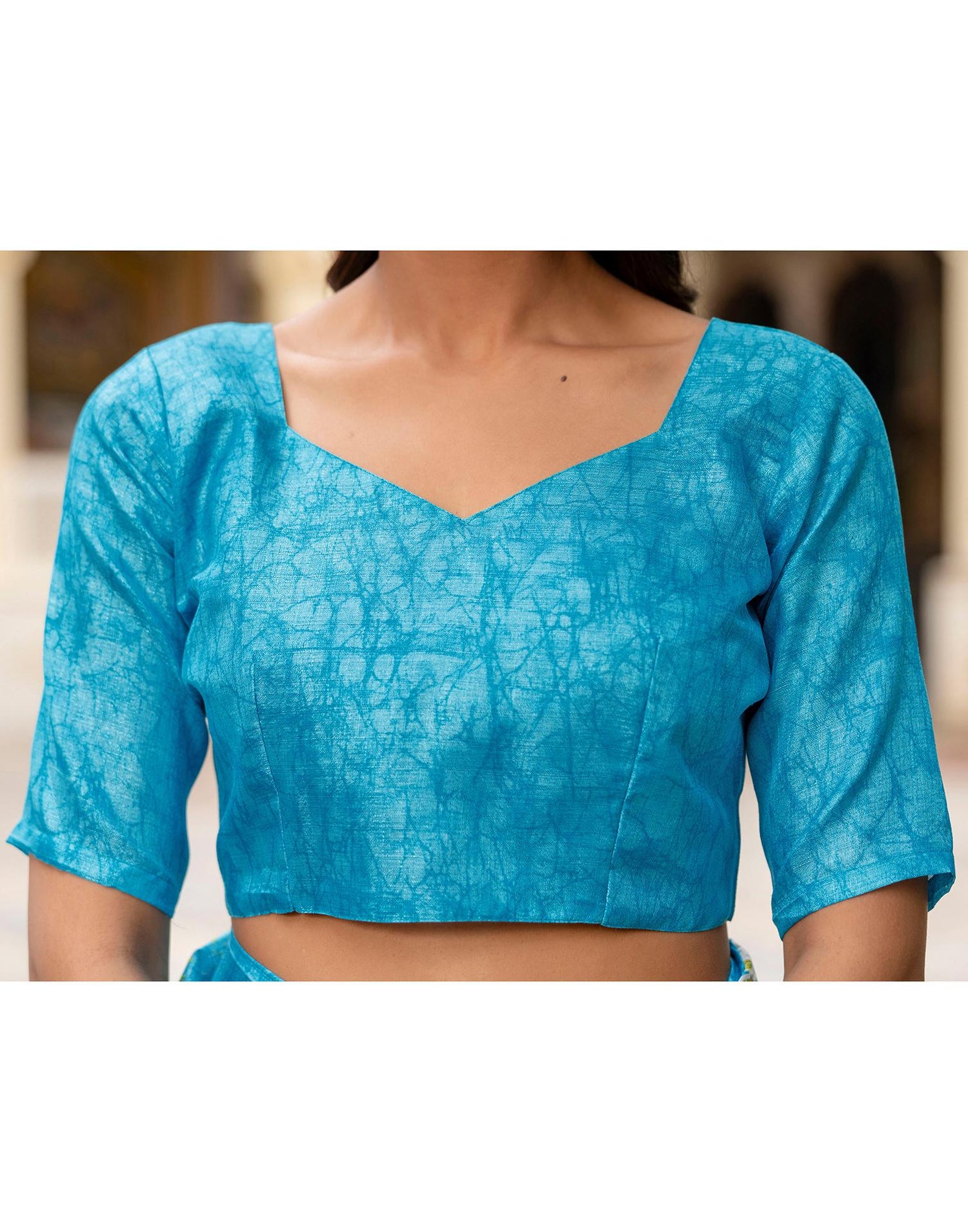 Off White Khadi Printed Saree