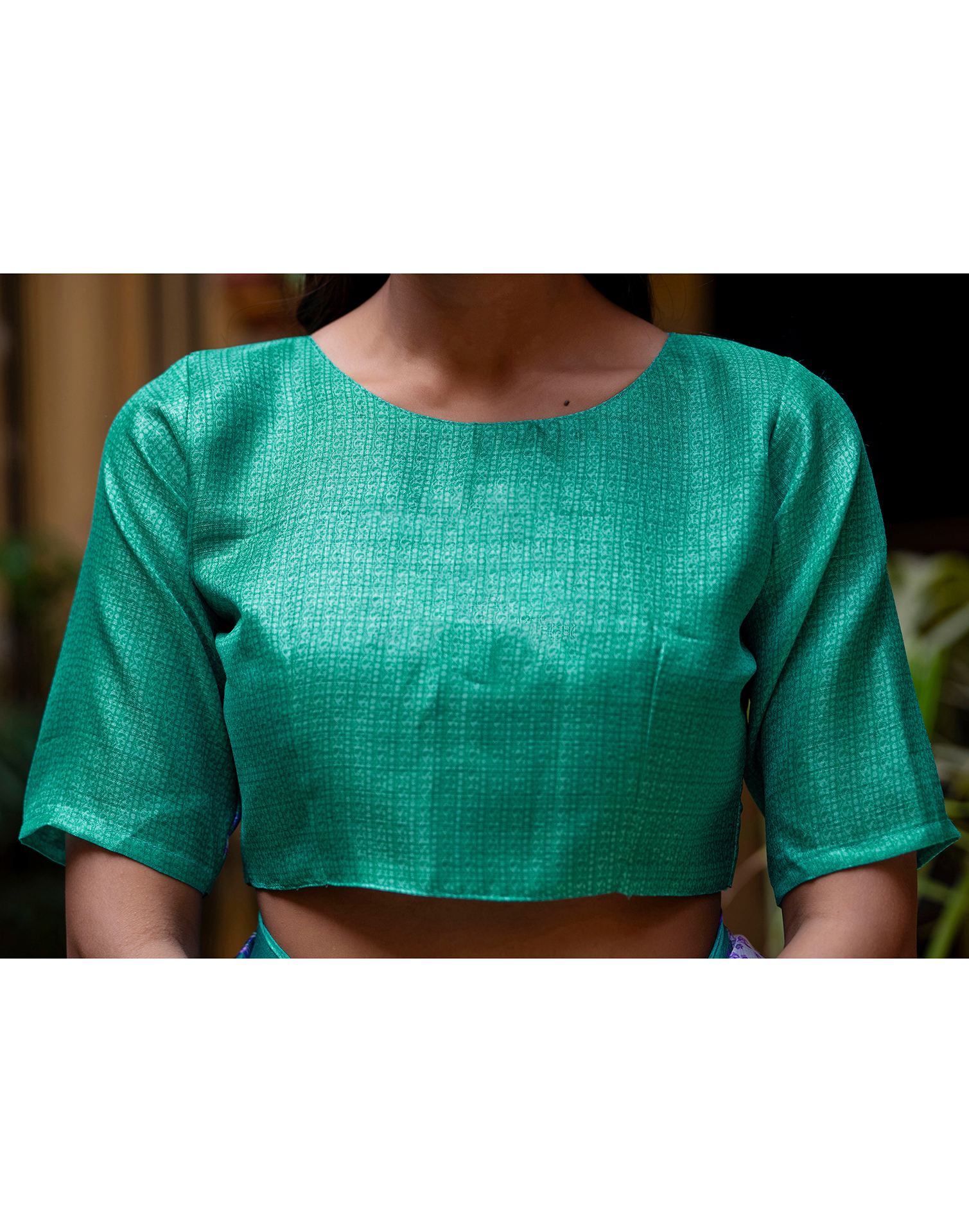 White Khadi Printed Saree