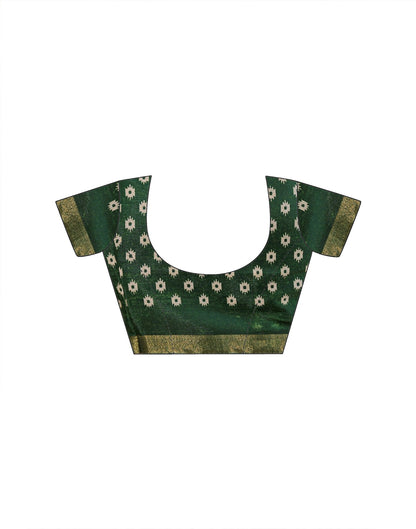Dusty Beige Silk Ikkat Printed Saree