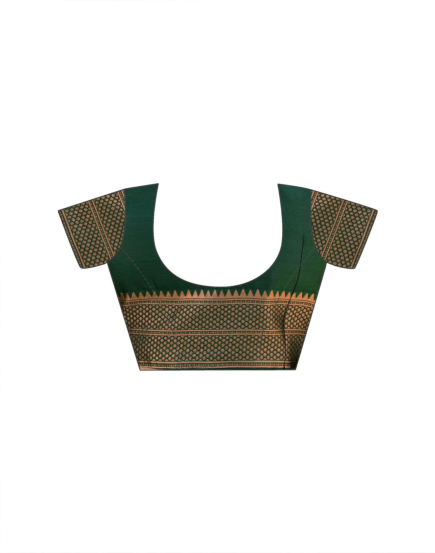 Dark Green Silk Woven Banarasi Saree