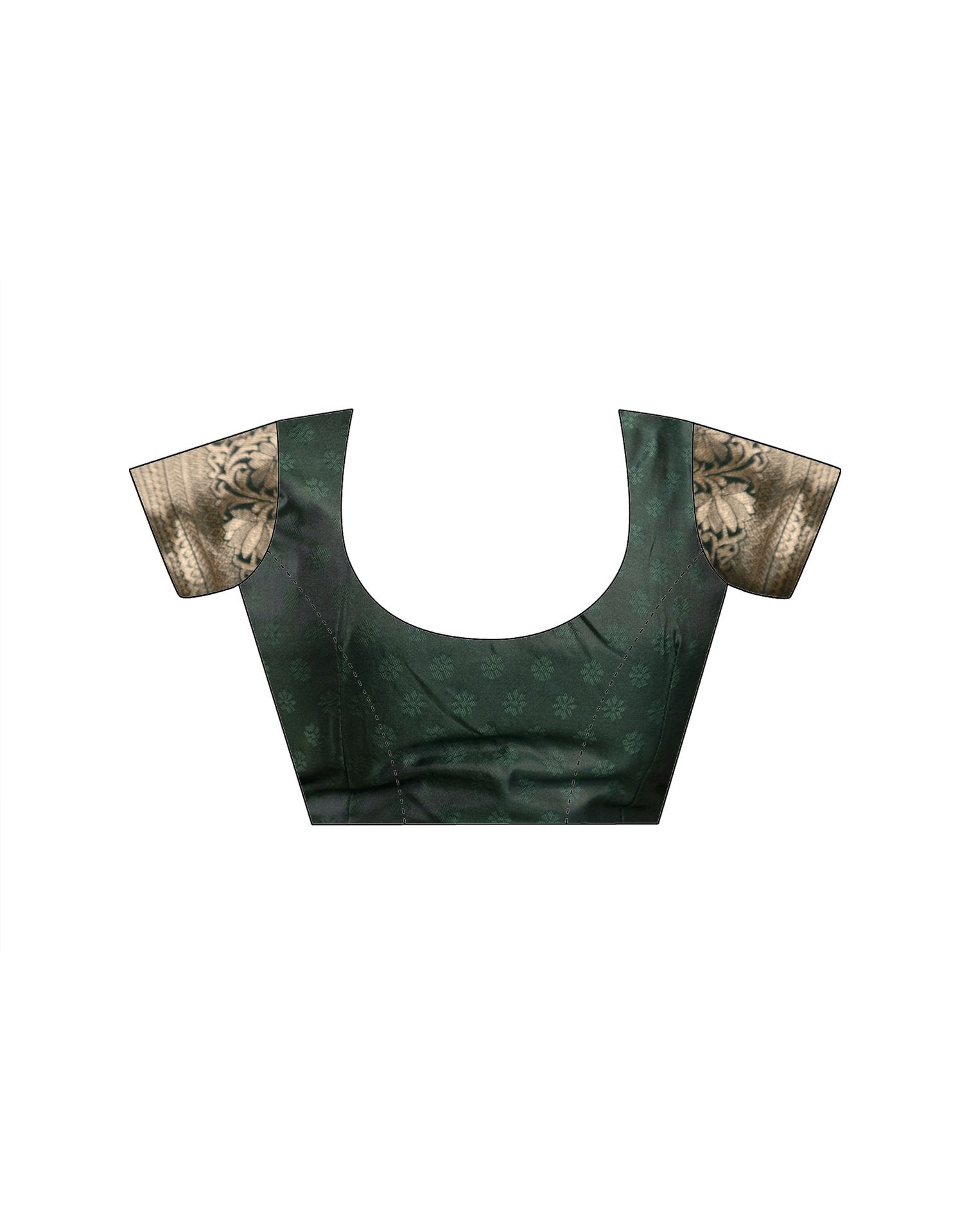 Bottle Green Silk Woven Banarasi Saree