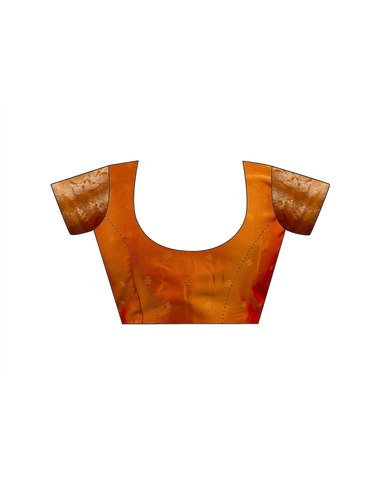 Orange Silk Woven Banarasi Saree